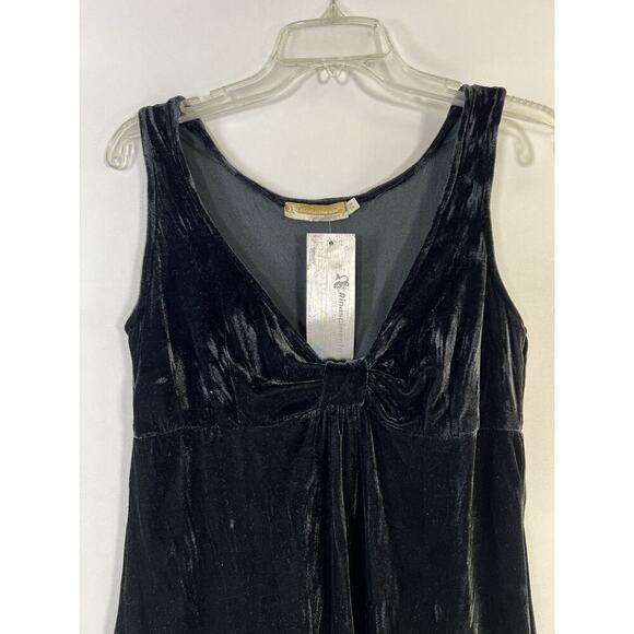 NWT VTG Y2K Black Babydoll Top Velvet Fairycore Whimsigoth Dark Romance Italy - Picture 3 of 11